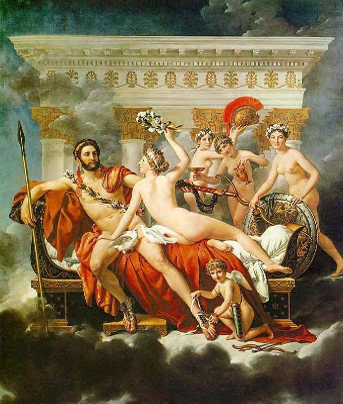 Mars Disarmed by Venus and the Three Graces, Jacques-Louis David